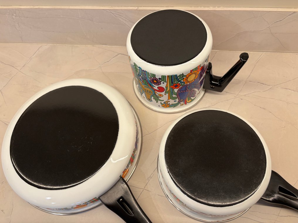 Villeroy & Boch - Christine Reuter - 平底鍋 (3) - Acapulco - 金屬, 瑪瑙 - 3个“Acapulco”故障。 #4.3