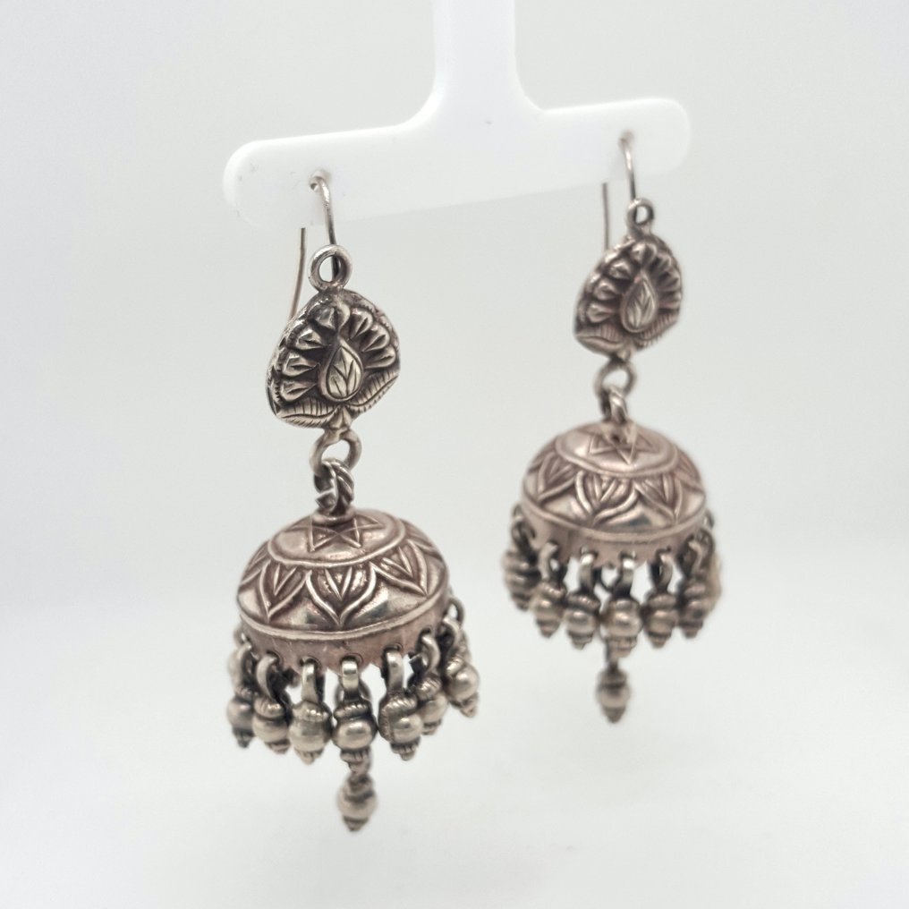 Ezüst - Drop fülbevaló - Jhumka #3.2