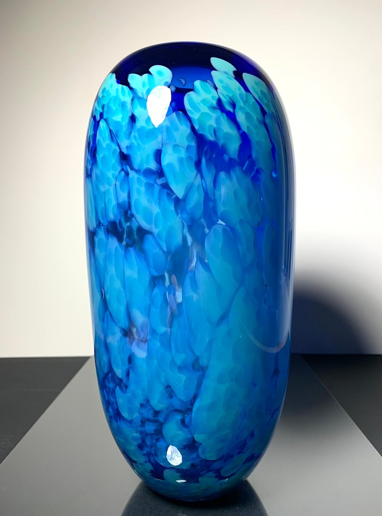 Maxence Parot - Βάζο -  Βάζο μοναδικό χρώμα και opalines 30cm  - Γυαλί #3.2