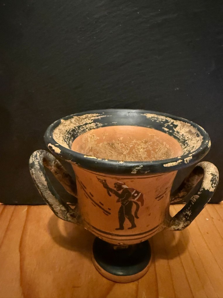 Altgriechisch Terracotta Replik Kratere - 12 cm #2.1