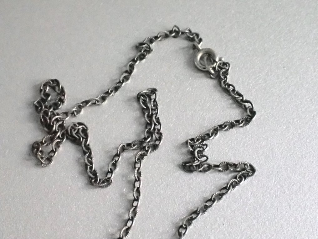 Argento - Collana con ciondolo - Art Nouveau grande farfalla #3.2