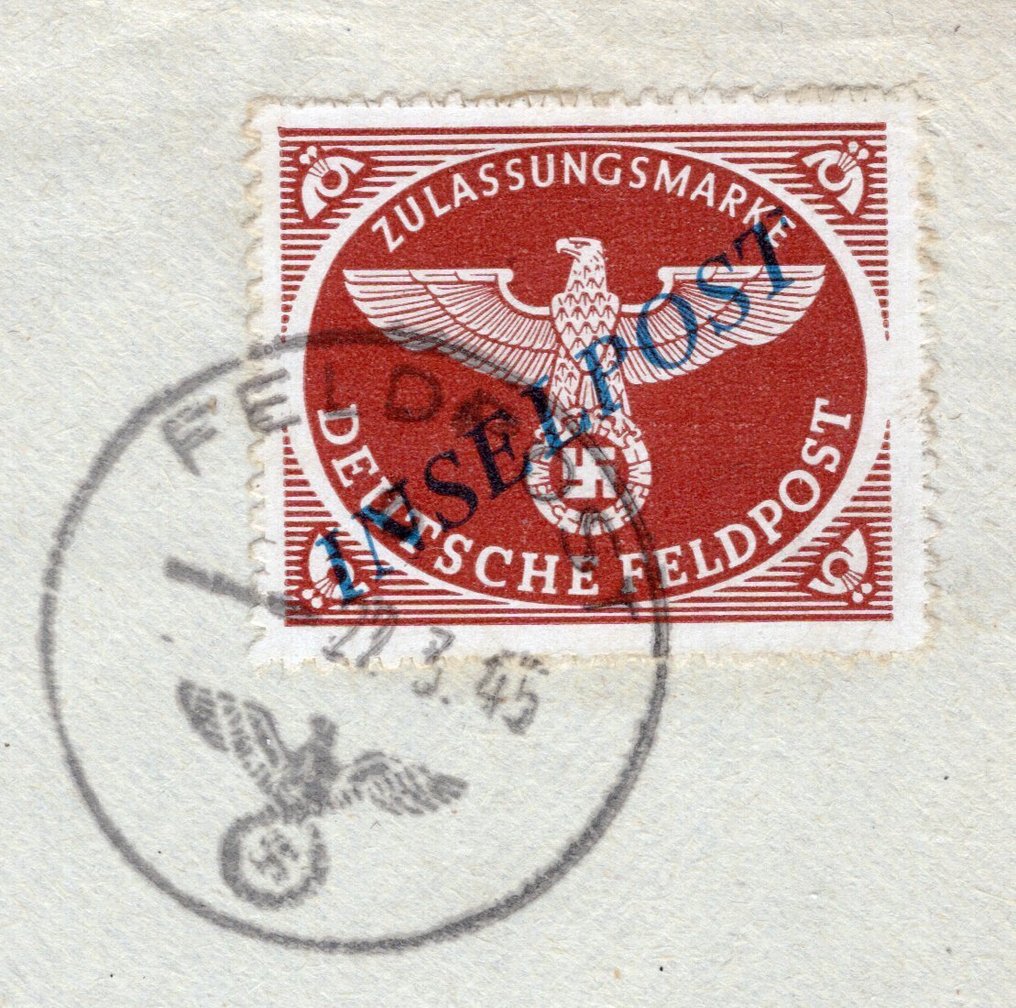 German Empire 1944 - Field post Agramer imprint in better color on letter examined. - Michel 10 B c #1.0