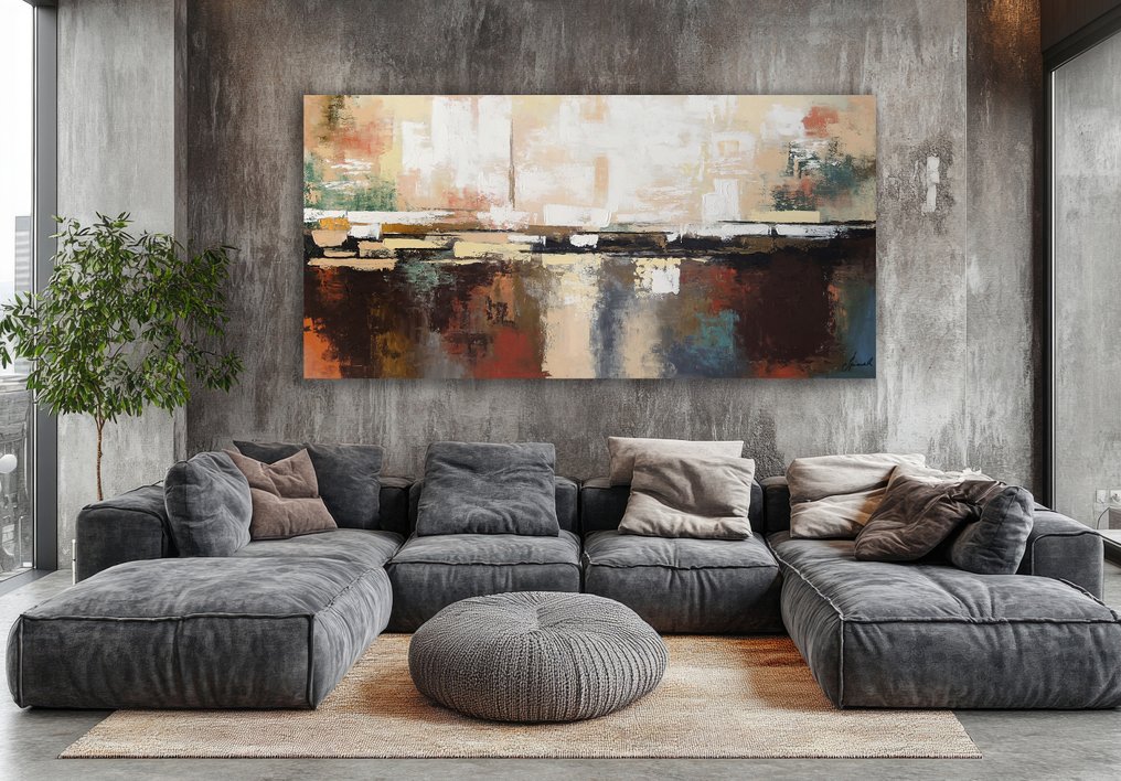 Monika Spiewak - Abstract - XXL - Oil Painting Stretched On The Frame - Ready To Hang - 1/1 Unique Piece #1.0