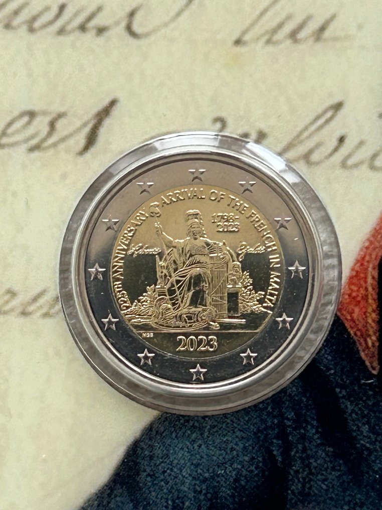 马耳他. 2 Euro 2023 2 x coincards  (没有保留价) #4.3