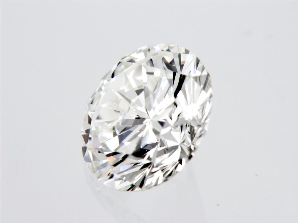 1 pcs 钻石 (天然) - 0.90 ct - 圆形 - H - VVS1 极轻微内含一级 - 美国宝石研究院(GIA) - YK8-Q37 #1.0