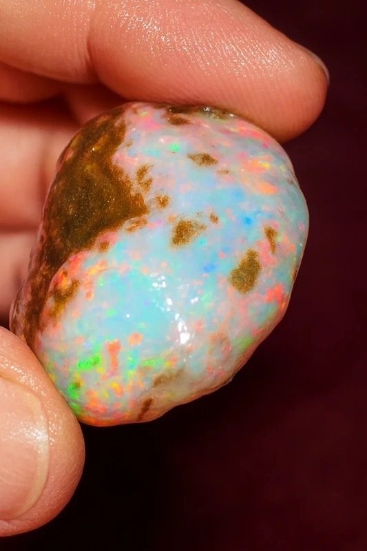 Opal Rough XXL Multi Dot Fire - Very rare! 112 Ct- 22.4 g #1.0