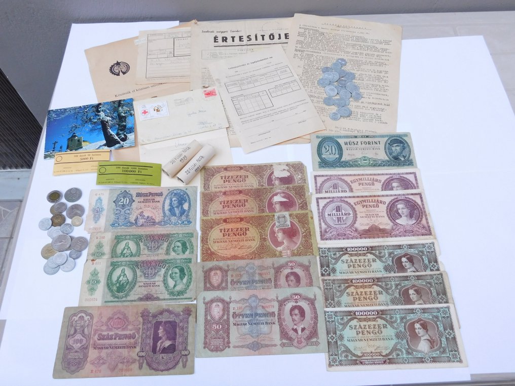 Hungria. Massive Hungarian mixed lot (banknotes and coins) (Sem preço de reserva) #1.0