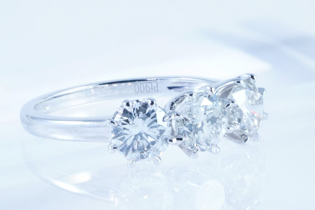 没有保留价 - 戒指 白金 -  1.81ct. tw. 钻石 (天然) #3.2