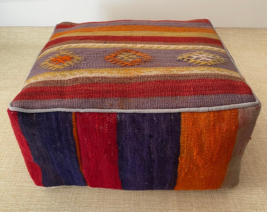 Kelim Poef - Kelim - 48 cm - 48 cm #3.2