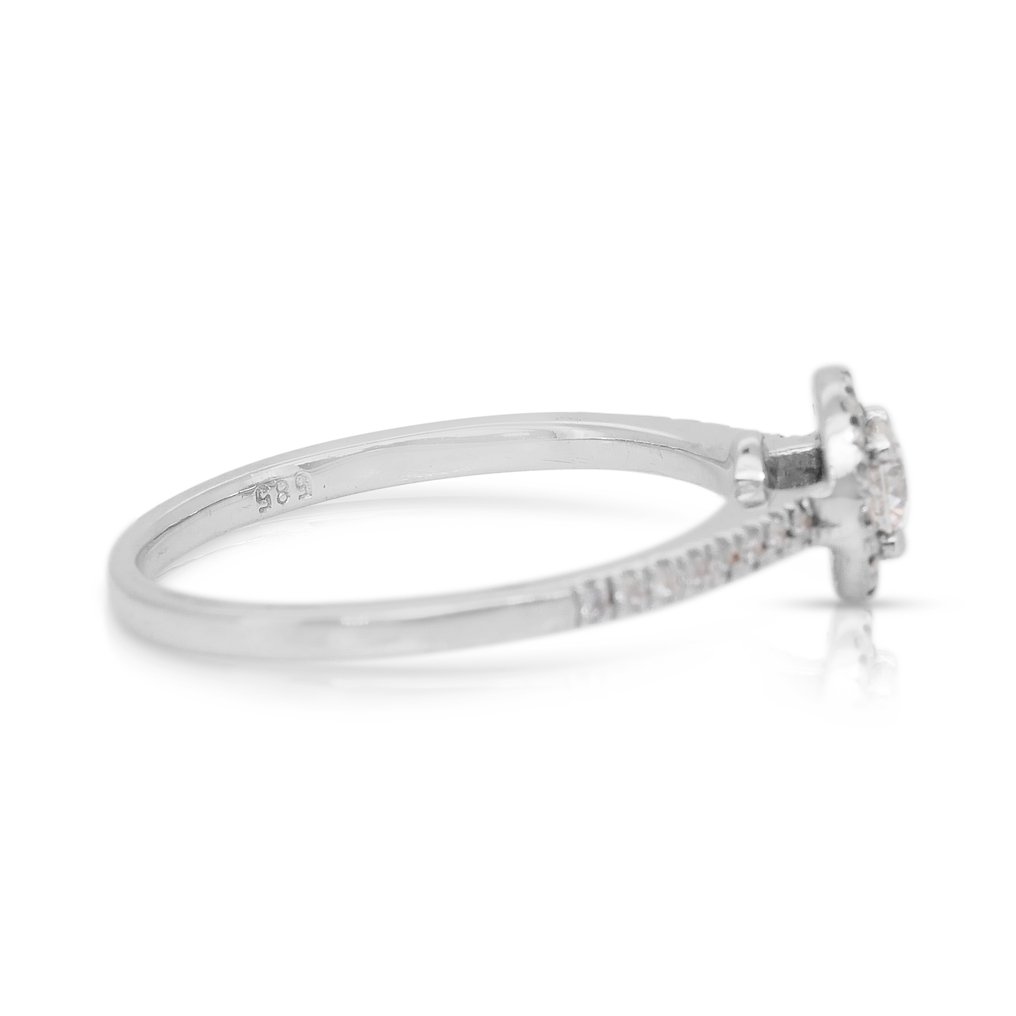 Zonder minimumprijs - Ring - 14 karaat Witgoud - 0.35ct. tw. Diamant (Natuurlijk) - Diamant #3.2