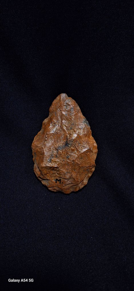 舊石器時代 碧玉 毛里塔尼亚非洲莫斯特里安时期双面刃器，多彩斑岩收藏，私人考古 - 75 mm  (沒有保留價) #1.0