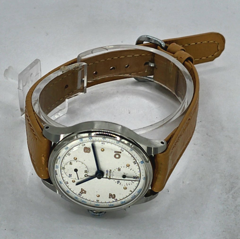 Record Watch & Co. - Geneve - Stahl Chronograph - Kaliber Valjoux 77 - Schweiz um 1940 - Herren - 1900-1949 #2.1