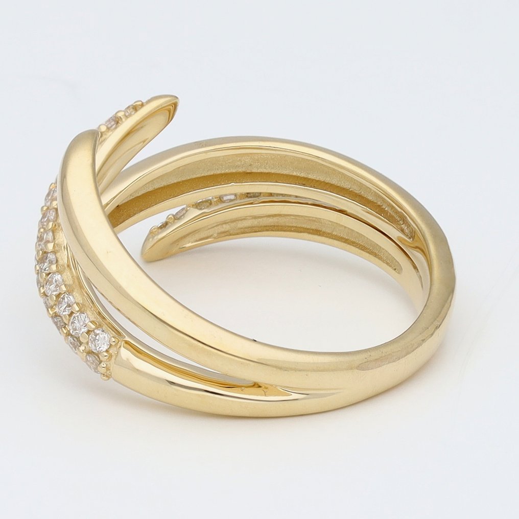 Gyűrű - 14 kt. Sárga arany Gyémánt (Természetes) #2.1