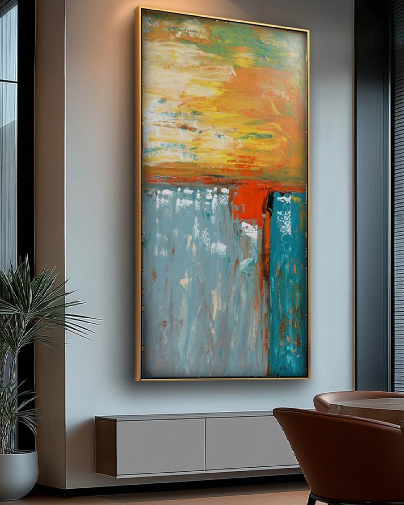 Ksavera - Abstract A1397 - pallete knife painting on canvas 210cm #1.0