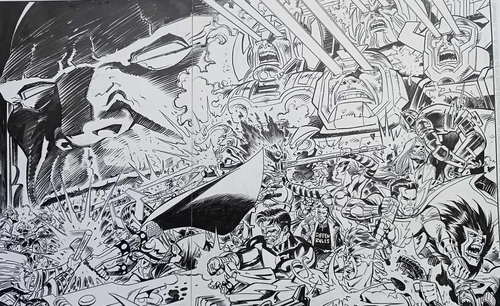 Ron Wagner / Bill Reinhold - 1 Original page - JLA, Darkseid - JLA in Crisis Secret Files - 1999 #2.1