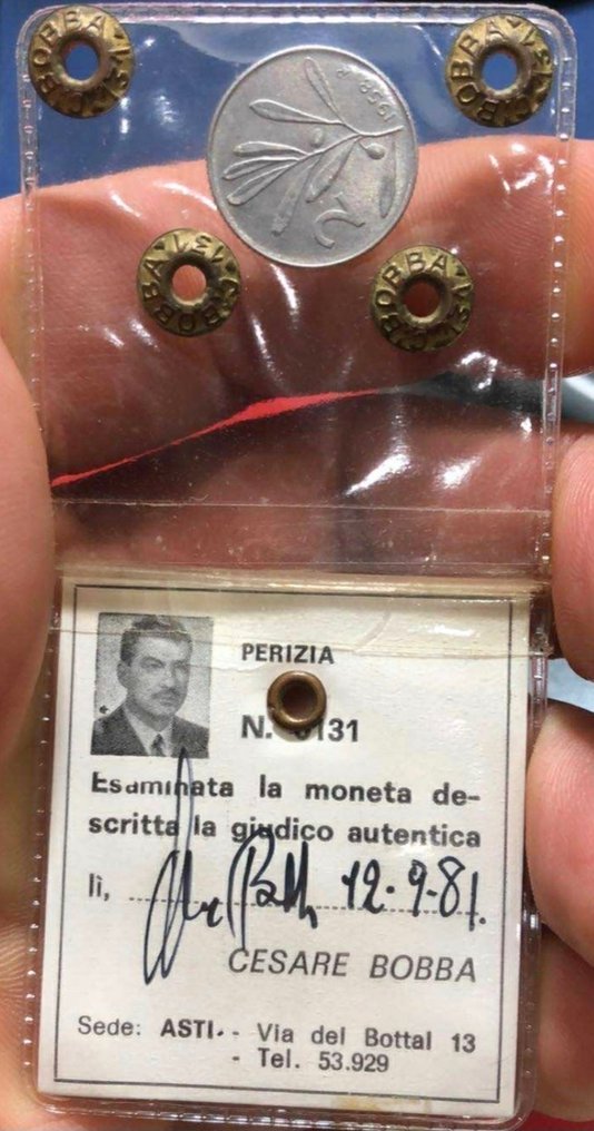 意大利，共和国 2 Lire 1958 "Ulivo" - Periziata Bobba #1.0