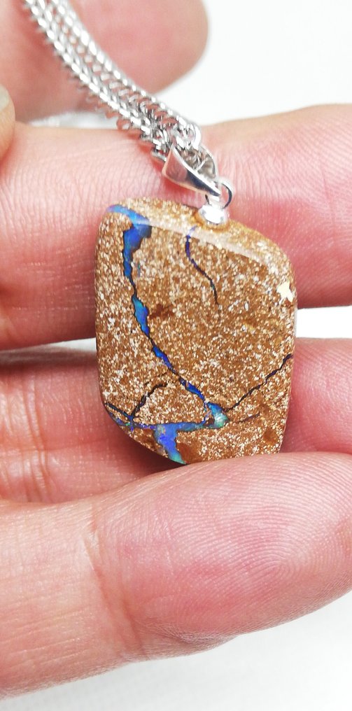 Magnifique Opale Boulder 24 καρατίων Χωρίς ελάχιστη τιμή. Κοσμήματα- 4.8 g #2.1