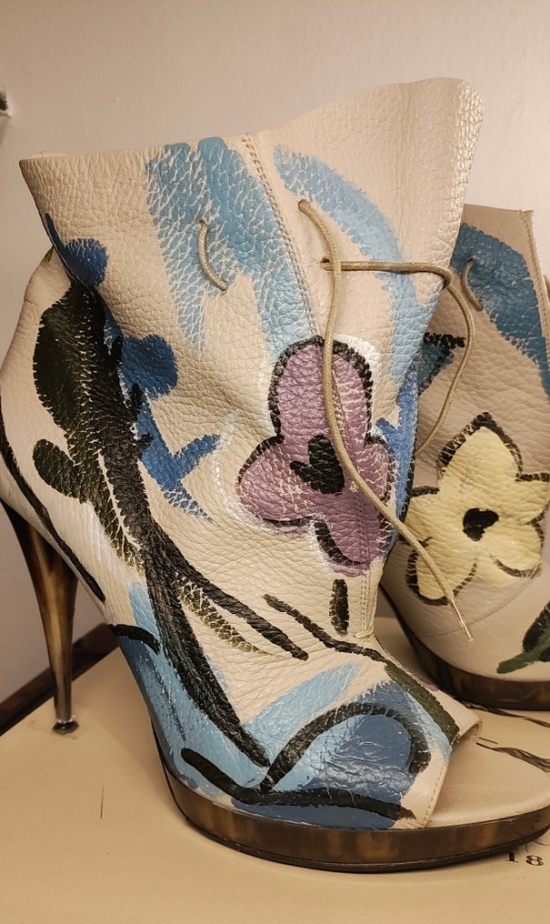 Burberry - Christopher Bailey - Hand painted Deer leather - Botines - Tamaño: EU 39 #4.3