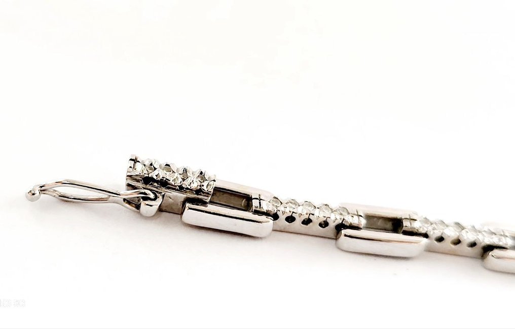 Βραχιόλι - 18 καράτια Λευκός χρυσός - 1.05ct. tw. Διαμάντι (Φυσικό) #4.3