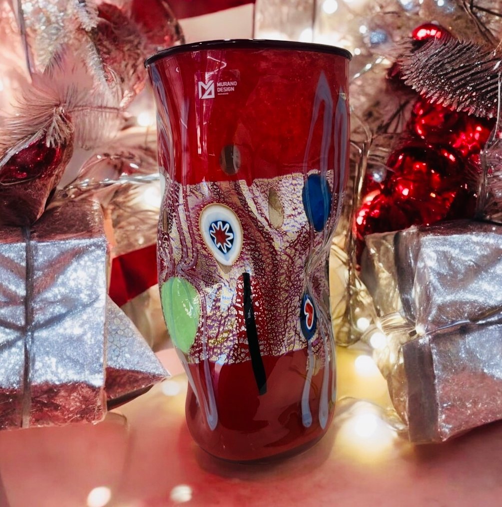 Βάζο - Γυαλί και μούρινες millefiori, φόρος τιμής στον Kandinsky. #2.1