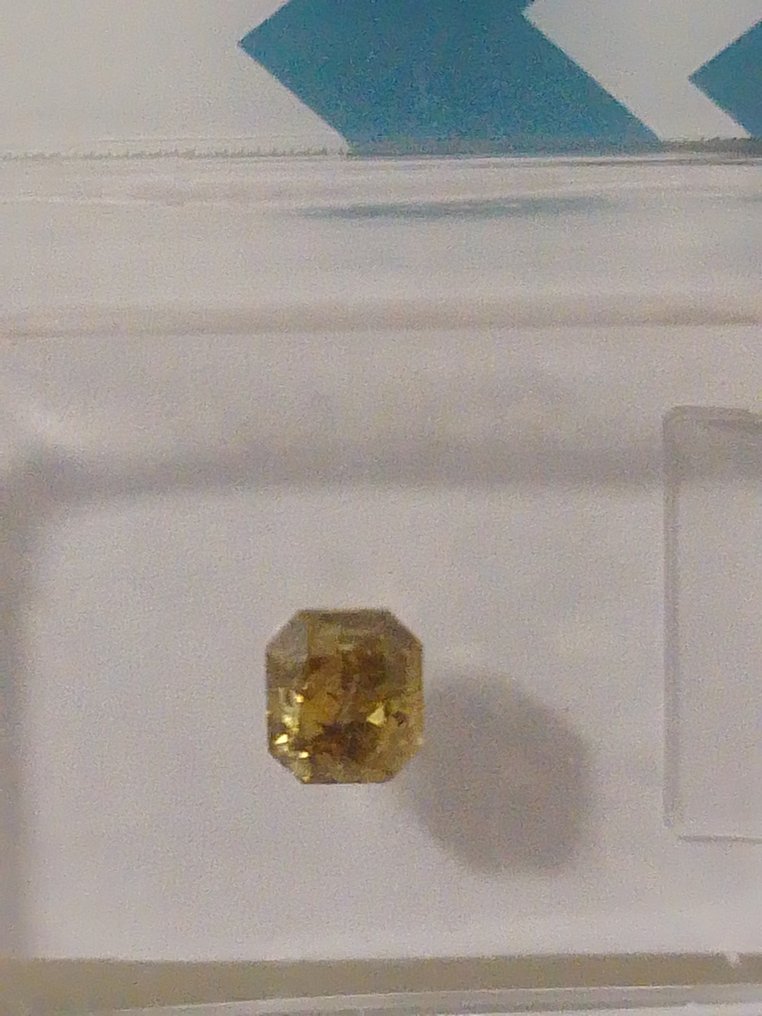 1 pcs Διαμάντι  (Φυσικού χρώματος)  - 0.34 ct - Τετράγωνο - Fancy intense Καφετί Καφέ, Γκρίζο, Κίτρινο - I1 - International Gemological Institute (IGI) - VG/VG/VG #4.3