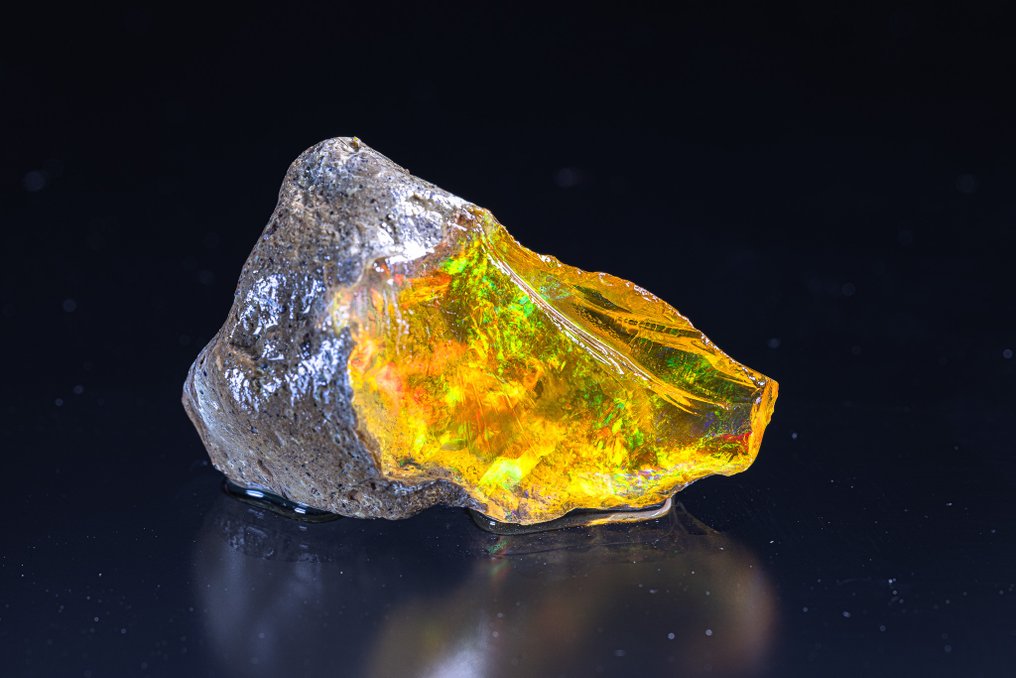 Υπέροχο ακατέργαστο Opale τοπίο 51,28 καράτια - Χωρίς τιμή ελάχιστης εγγύησης - Ύψος: 38.3 mm - Πλάτος: 23.2 mm- 10.26 g - (1) #1.0