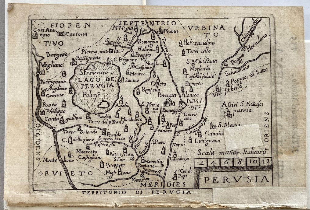 Italy - Umbria; Ortelius - Perusia ( Territorio di Perugia) - 1581-1600 #1.0