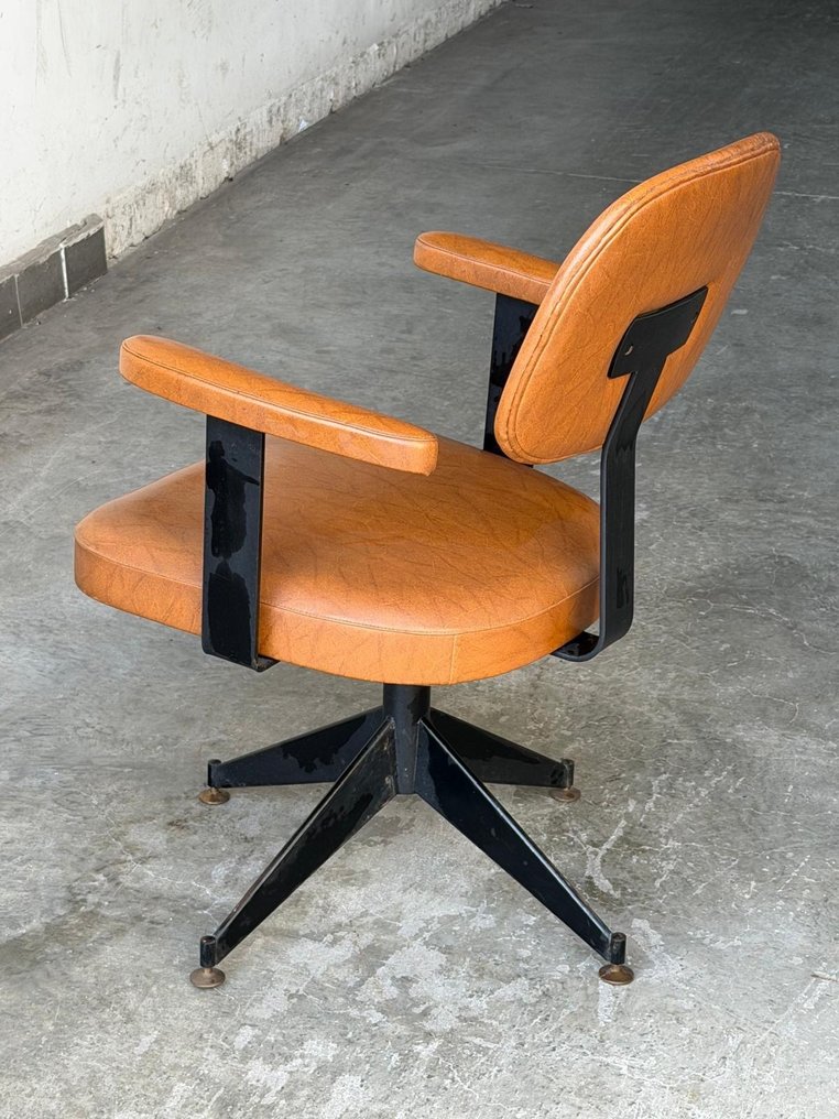 Καρέκλα - Μέταλλο, Συνθετικό δέρμα - Βιτζιντέ περιστρεφόμενη καρέκλα #3.2