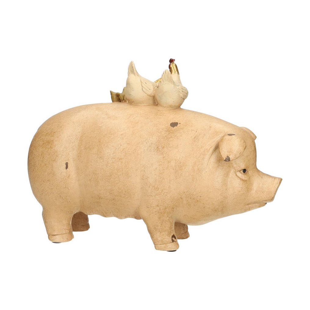 Αγαλματίδιο - Pig with chickens - Ρητίνη #1.0