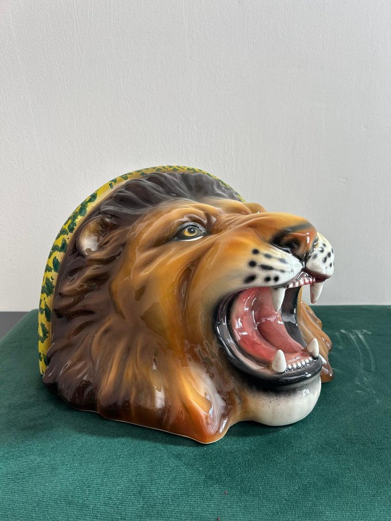 Άγαλμα, Testa di Leone - 19 cm - Κεραμικό #1.0