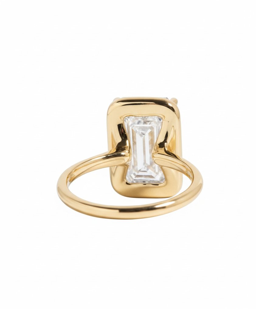 Gyűrű - 14 kt. Sárga arany - 5.00ct. tw. Gyémánt (Laboratóriumban előállított) #1.0