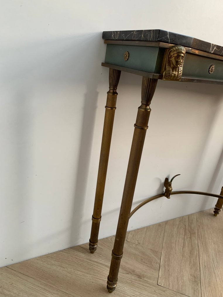 Console table - Brass, Marble #1.0
