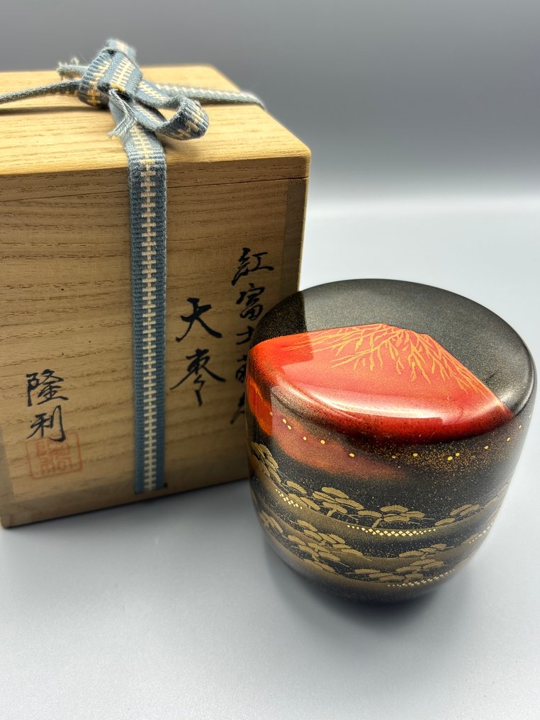 Azuma Takatoshi  隆利 - Natsume - 绯红富士蒔絵轮岛漆器 - 木 #1.0