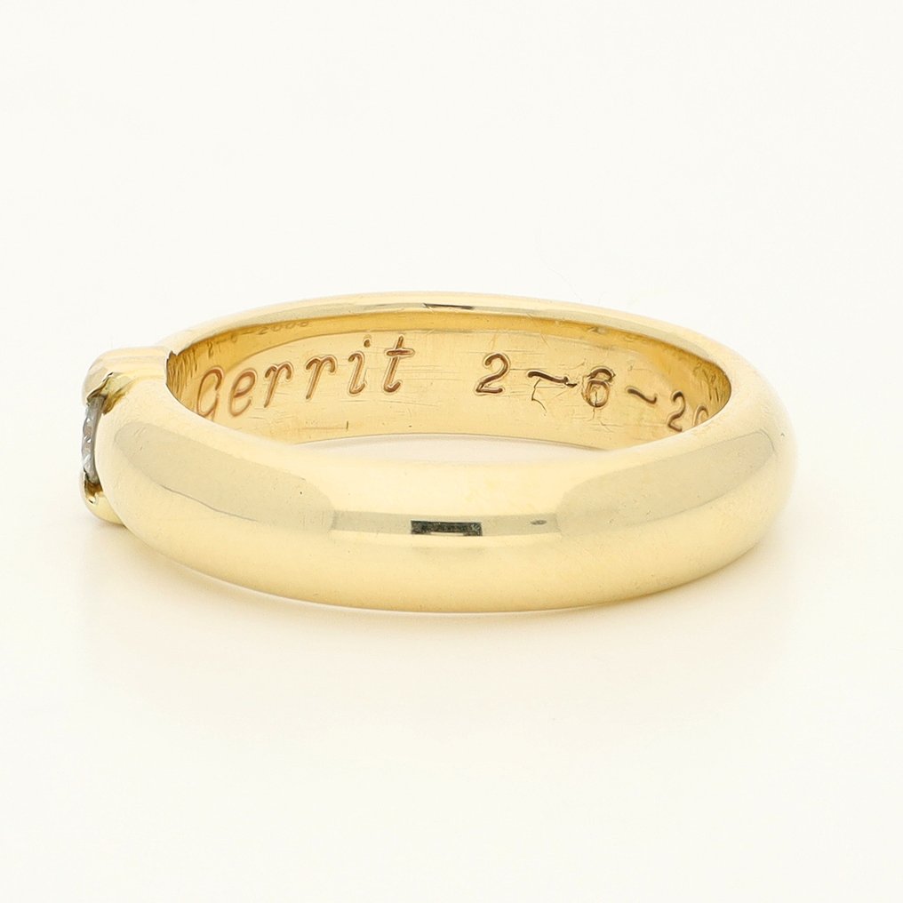 Gyűrű - 14 kt. Sárga arany -  0.10ct. tw. Gyémánt (Természetes)  #2.1