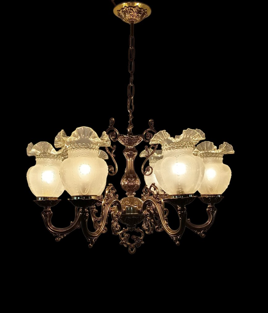 Riippuva lamppu - pronssi, kristalli #3.2