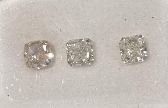 Senza Prezzo di Riserva - 3 pcs Diamante (Naturale) - 0.63 ct - K, L - VVS2, VS2 - Gemewizard Gemological Laboratory (GWLab) - forme multiple #4.3