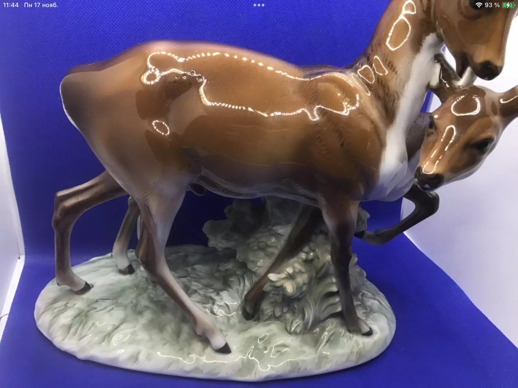 Rosenthal - M.H.Fritz - Φιγούρα - Stehender Hirch mit Recke 2.Wahl - Πορσελάνη #1.0