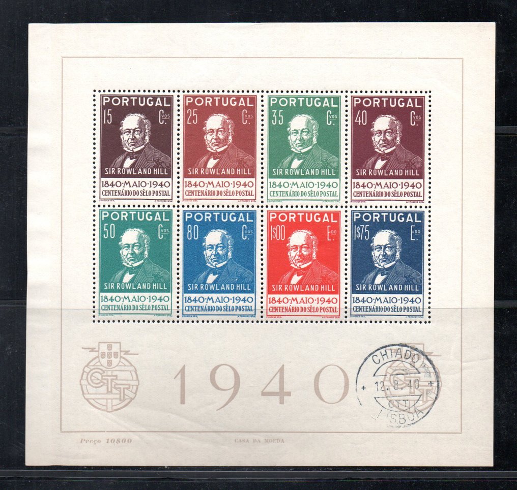 Portugália 1940 - 100 év bélyeg - Block 3 #1.0