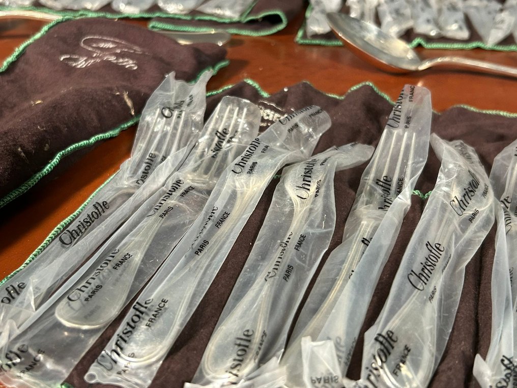 Christofle - Cutlery set for 12 (75) - Albino - Silverplated #3.2