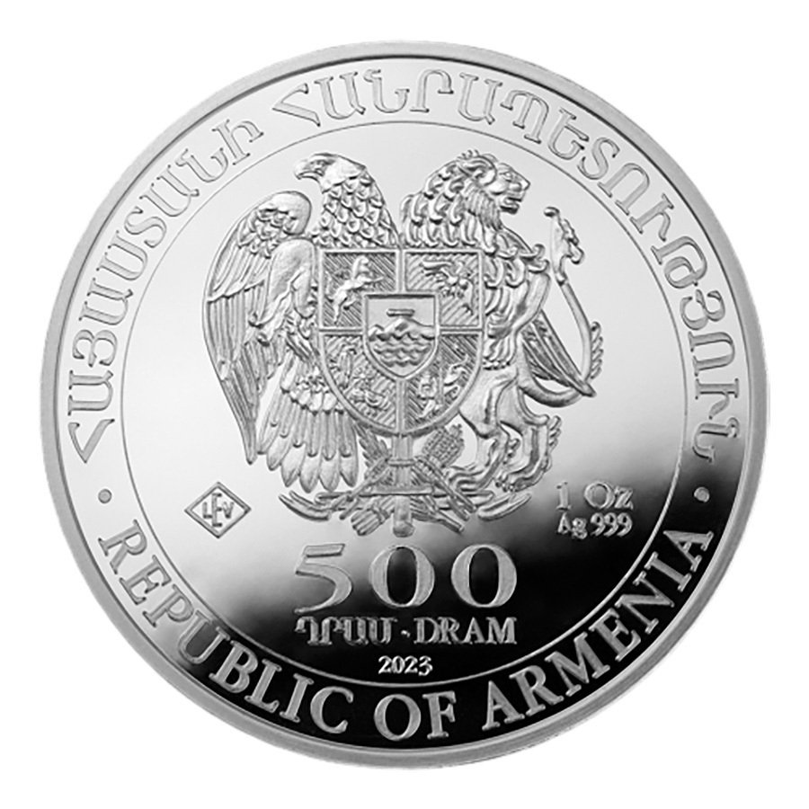 Armenia. 20 x 2023 1oz Armenia 500 Drams Ark Noah Silver Coin BU in Tube #3.2