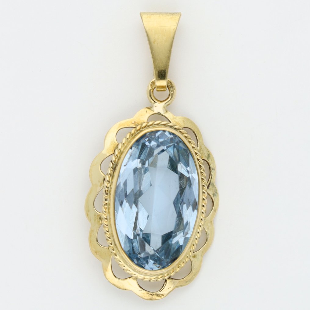 Hanger - 14 karaat Geel goud - Spinel #1.0