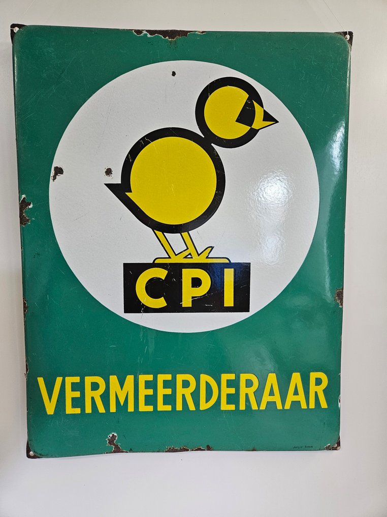 Langcat Bussum - 电子板 CPI 增加器 - 琺瑯標誌牌 - CPI vermeerderaar - 瑪瑙 #3.2