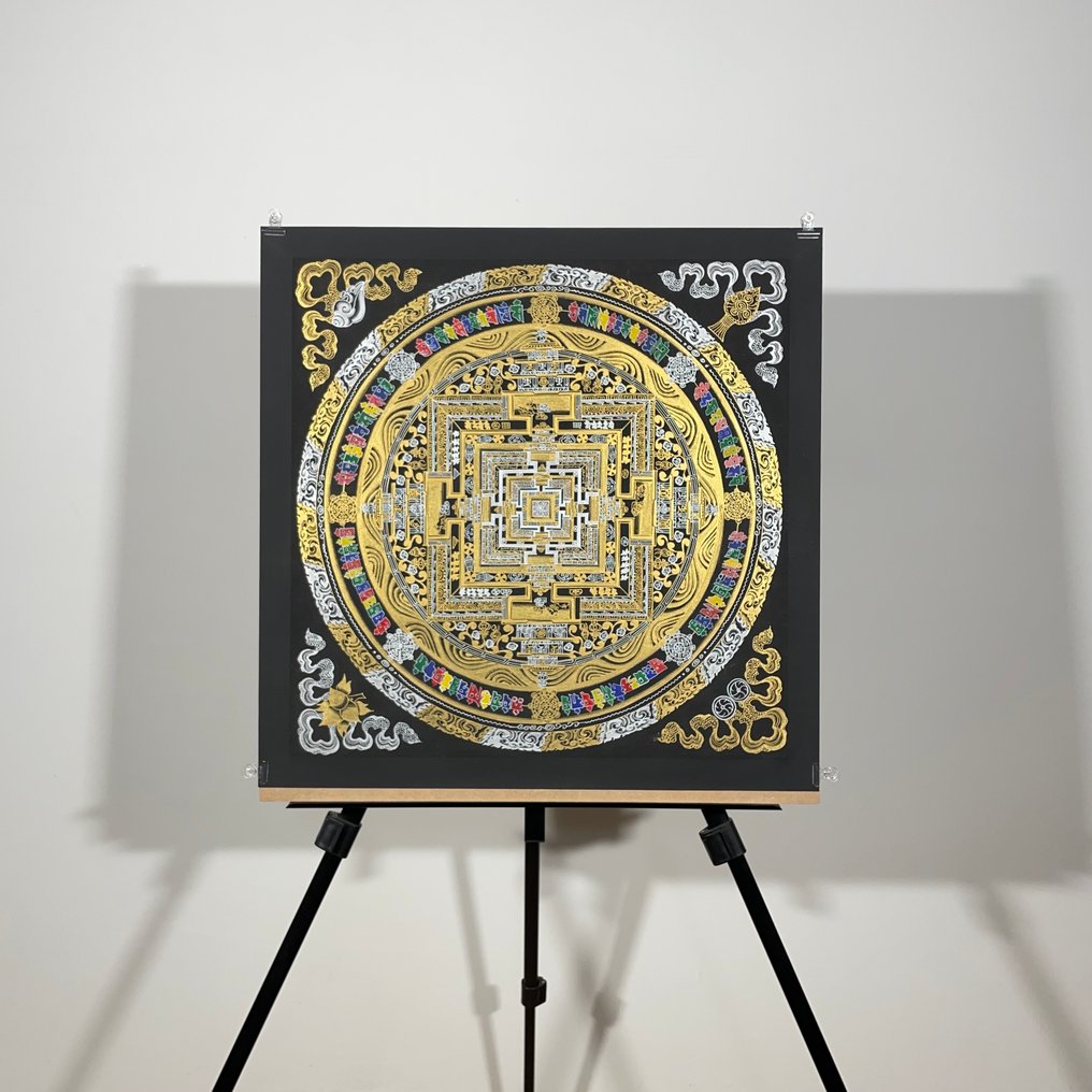 Painting of Tibetan Tradition - Mandala Kalachakra - Wheel of Time - Journey of Soul - Handpainted Thangka #3.2