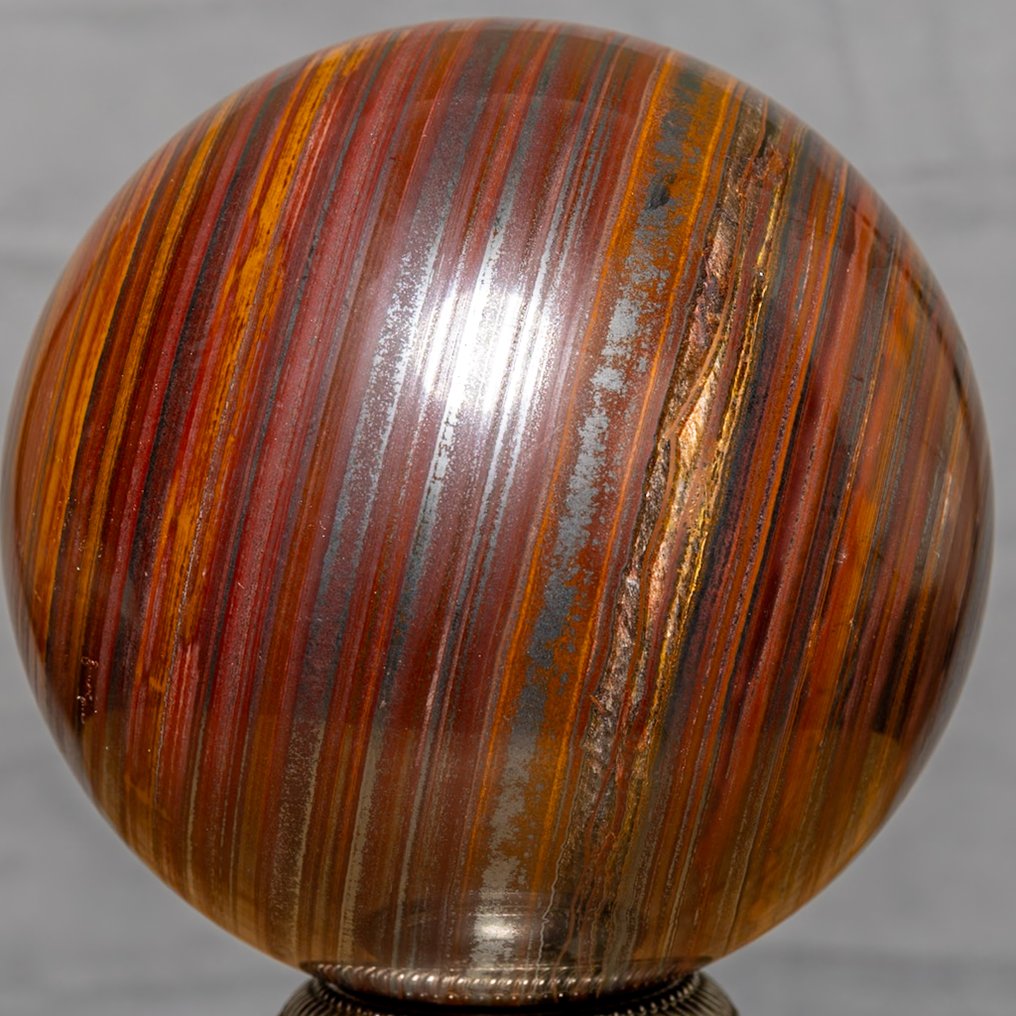 Tigeriron large AAA Tigeriron sphere - Height: 12.7 cm - Width: 12.7 cm- 3142 g #1.0