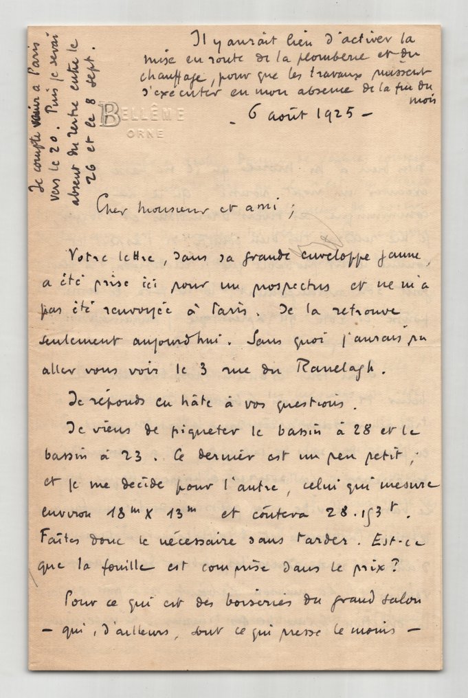 Roger Martin du Gard - « Je regrette amèrement de m'être engagé dans l'aventure » - Lettre autographe signée - 4 pages - 1925 #1.0