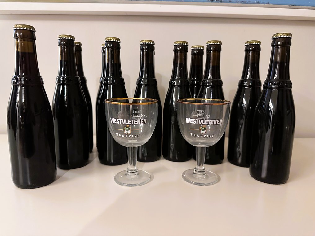 Westvleteren - XII med originalglasögon. - 33cl - 12 flaskor #1.0