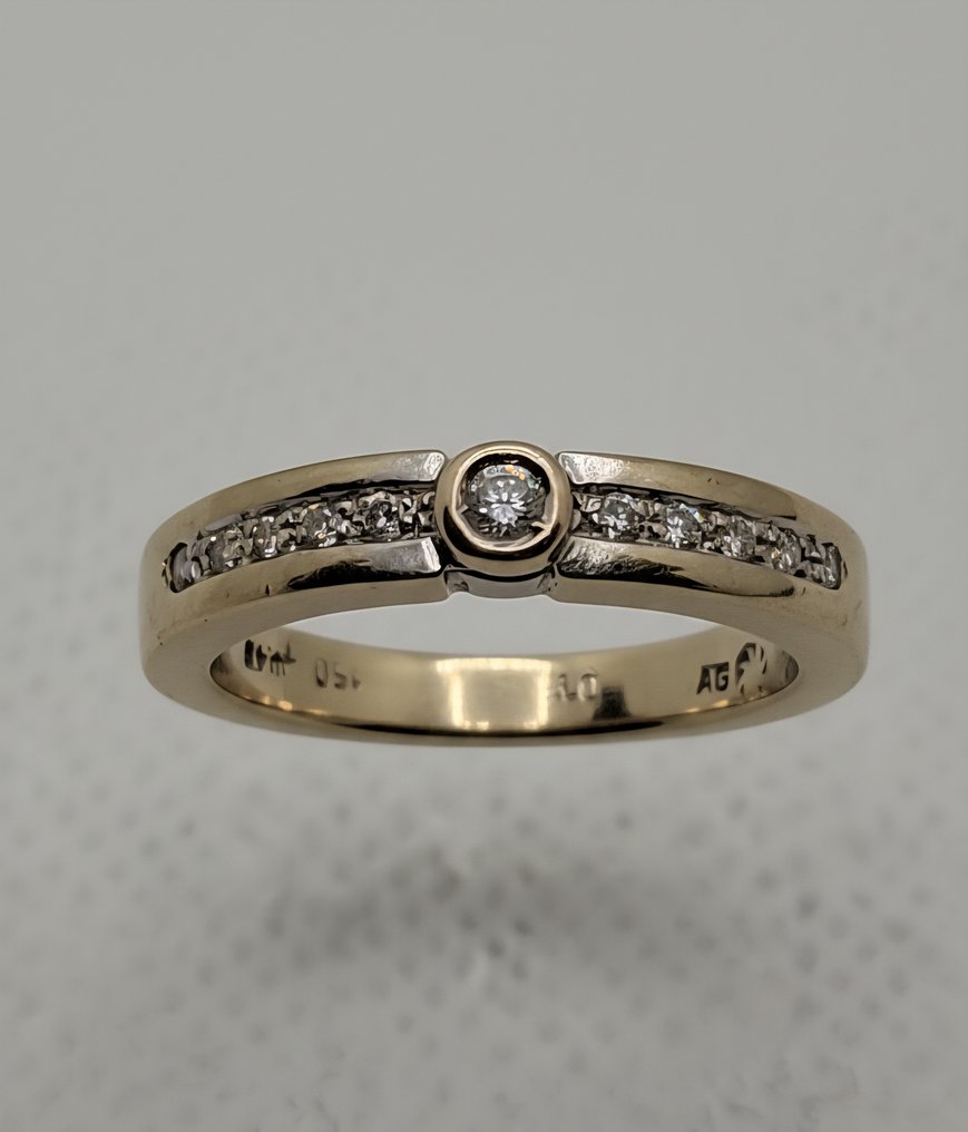 Statement gyűrű - 18 kt. Fehér arany - 0.45ct. tw. Gyémánt (Természetes) - Gyémánt #3.2