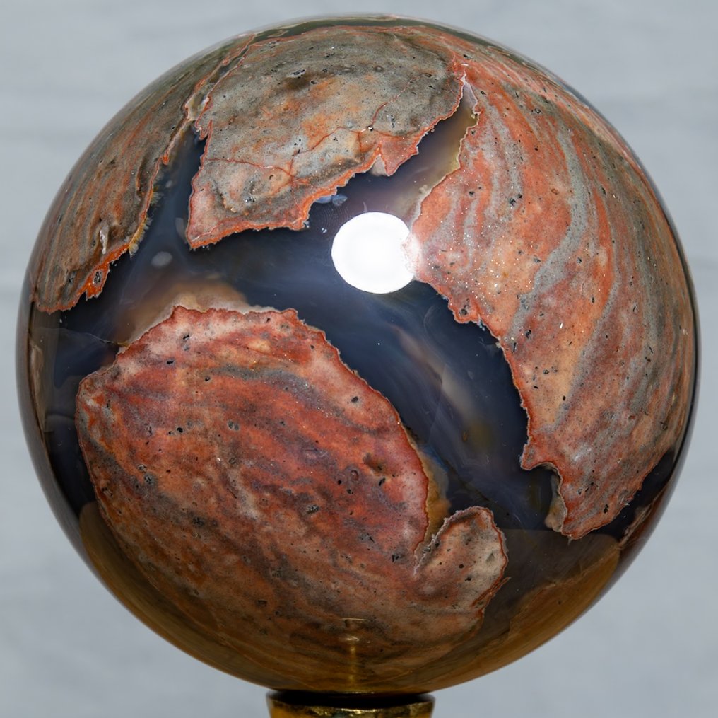 Agate Large quality agate sphere - Height: 12.8 cm - Width: 12.8 cm- 2540 g #2.1