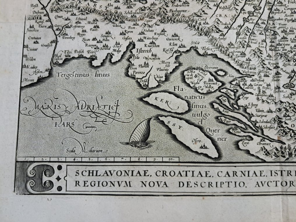 荷蘭 - Illyrium; Abraham Ortelius - Schlavoniae, Croatiae, Carniae, Istriae, Bosniae, finitimarumque regionum nova descriptio - 1581-1600 #2.1