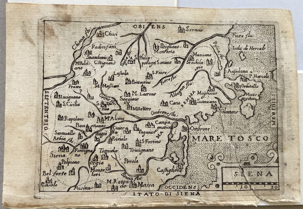 Italy - Toscana; Ortelius - Siena - Stato di Siena - 1581-1600 #3.2